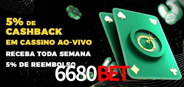 Promoções do cassino ao Vivo 6680bet